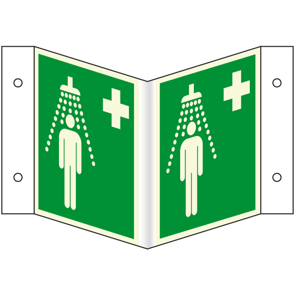PERMALIGHT power langnachleuchtend Nasenschild Notdusche, ASR/ISO, Kunststoff, 200x200mm PERMALIGHT power langnachleuchtend Nasenschild Notdusche, ASR/ISO, Kunststoff, 200x200mm-Beschreibung lesen