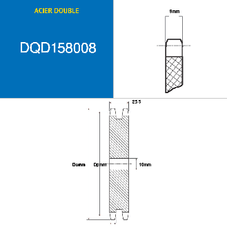CMW - Disco Pretaladrado - Acero - Diente Doble - 10B2 - Dts dientes - Paso 15.8 mm con agujero 10 mm-Leer más