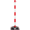 Einzelkettenständer Mobil Medi, fluoreszierend rot/weiß, Kunststoff, Höhe 900mm Einzelkettenständer Mobil Medi, fluoreszierend rot/weiß, Kunststoff, Höhe 900mm