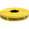 Trassenwarnband Achtung Fernwärmeleitung, gelb, Polyethylen, 40mm, 250m/Rolle