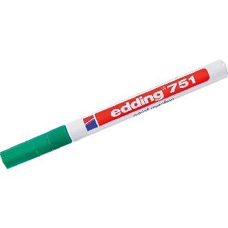 edding Lackmarker 751, wisch- und wasserfest, grün, Strichstärke ca. 2mm, 3/VE-Beschreibung lesen