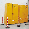 Kettenständer-Set Universal Medi,6-tlg.,fluor. rot/weiß,Kunststoff,H 900mm