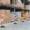 Set von klappbaren Pfosten UV-beständig rot/weiß Set von klappbaren Pfosten UV-beständig rot/weiß