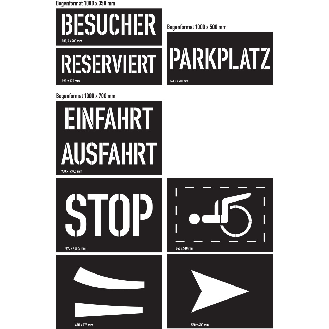 Schablonensatz 1, für Farbmarkierungen, Kunststoff, 8/VE-Beschreibung lesen