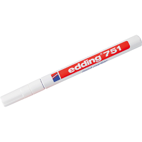 edding Lackmarker 751, wisch- und wasserfest, weiß, Strichstärke ca. 2mm, 3/VE edding Lackmarker 751, wisch- und wasserfest, weiß, Strichstärke ca. 2mm, 3/VE-Beschreibung lesen