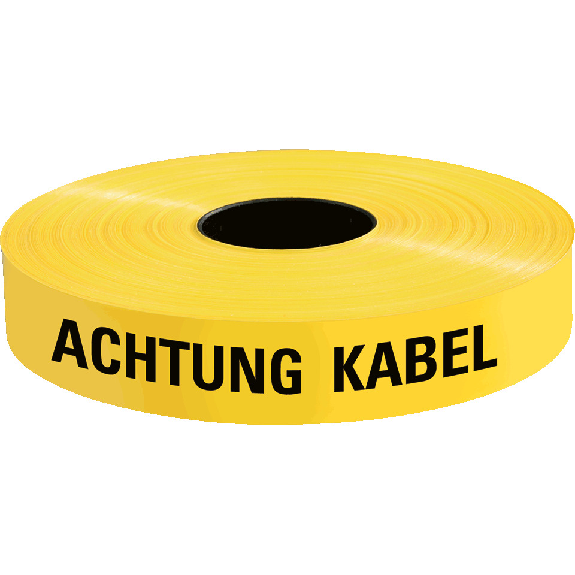 Trassenwarnband Achtung Kabel, gelb, Polyethylen, Breite 40mm, 250m/Rolle Trassenwarnband Achtung Kabel, gelb, Polyethylen, Breite 40mm, 250m/Rolle-Beschreibung lesen