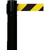 RS-GUIDESYSTEMS Gurtpfosten Indoor, schwarz, Stahl, Gurt ge/s schraffiert, 50mm, 9m