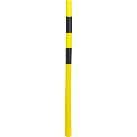 Absperrpfosten Bern, ohne Kettenöse, herausnehmbar, gelb/schwarz, Ø 60mm, 1400mm Absperrpfosten Bern, ohne Kettenöse, herausnehmbar, gelb/schwarz, Ø 60mm, 1400mm-Beschreibung lesen