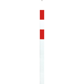 Absperrpfosten Bern, o.Kettenöse, z.Einbetonieren, rot/reflektierend-weiß, 70x70mm, 1400mm-Beschreibung lesen