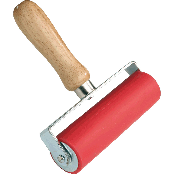 Profilandruckrolle, für Beläge, zum Verkleben von Bodenbelägen, Breite 100mm, Ø 50mm-Leer más