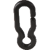 Universalhaken für Kunststoffkette, elastisch, schwarz, Polypropylen, Ø 6mm, 10/VE