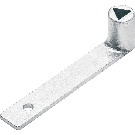 Dreikantschlüssel für Edelstahlpfosten, nach DIN 3222/DIN 3223, Edelstahl V2A, M 12 Dreikantschlüssel für Edelstahlpfosten, nach DIN 3222/DIN 3223, Edelstahl V2A, M 12-Beschreibung lesen
