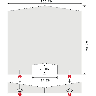 Infektionsschutzscheibe, mit Standfüßen und Durchreiche, ca. 1000x900mm-Beschreibung lesen