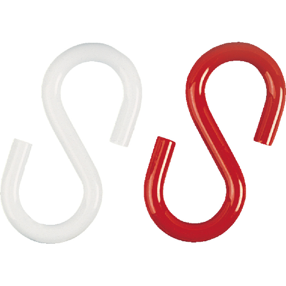 S-Haken, rot/weiß, Stahl, feuerverzinkt, Ø 6mm, 20/VE-Beschreibung lesen