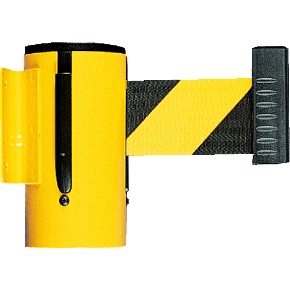 RS-GUIDESYSTEMS Wandkassette Indoor, gelb, Metall, Gurt gelb/schwarz schraffiert, 4m-Beschreibung lesen
