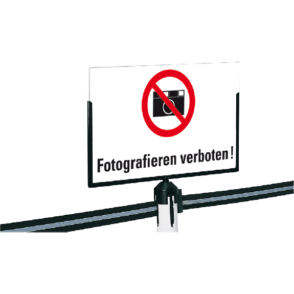 Schilderhalter Indoor, mit Schraub-Klemmverschluss, f.Pfosten mit Ø 65mm, DIN A4 quer Schilderhalter Indoor, mit Schraub-Klemmverschluss, f.Pfosten mit Ø 65mm, DIN A4 quer-Beschreibung lesen