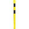 Absperrpfosten Bern, 2 Kettenösen, herausnehmbar, gelb/schwarz, Ø 60mm, 1400mm