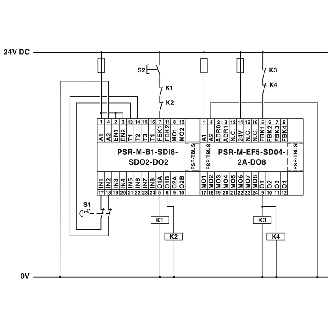 Module de sécurité (extension), 4S sécu. (2 A), 4E reset, 8S signal. - PSR-M-EF5-SDO4-2A-DO8-PI-Lire la description