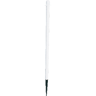 Kettenpfosten Extern, mit Einschlagspitze, weiß, Kunststoff, Länge 1250mm-Beschreibung lesen
