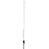 Kettenpfosten Extern, mit Einschlagspitze, weiß, Kunststoff, Länge 1250mm