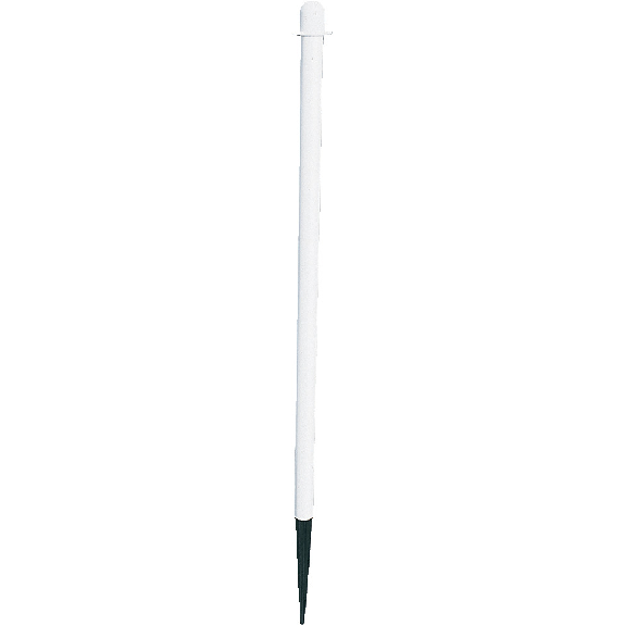 Kettenpfosten Extern, mit Einschlagspitze, weiß, Kunststoff, Länge 1250mm Kettenpfosten Extern, mit Einschlagspitze, weiß, Kunststoff, Länge 1250mm-Beschreibung lesen