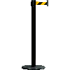 RS-GUIDESYSTEMS Gurtpfosten Indoor, schwarz, Kunststoff, Gurt ge/s schraffiert, 50mm, 4m