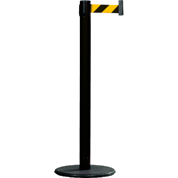 RS-GUIDESYSTEMS Gurtpfosten Indoor, schwarz, Kunststoff, Gurt ge/s schraffiert, 50mm, 4m-Beschreibung lesen