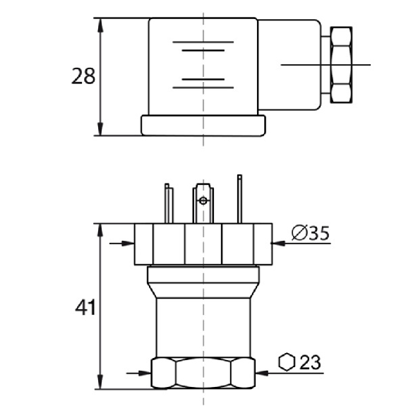 Capteur de pression 0 .. 10 bar, 4-20mA, DIN 43650 A 4P - CTX-3.2.3.B22.0 Capteur de pression 0 .. 10 bar, 4-20mA, DIN 43650 A 4P - CTX-3.2.3.B22.0-Lire la description
