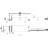 Int.de séc. sans contact magn. Reed Sao=6mm 1NO+1NF, câble 3m PVC - RE21-SA03