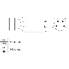 Int.de séc. sans contact magn. Reed Sao=6mm 1NO+1NF, câble 3m PVC - RE21-SA03