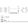 Int. de séc. sans contact magn. Reed Sao=6mm 1NO/1NF, câble 3m PVC - RE31-DA03