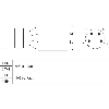Int.de séc. sans contact magn. Reed Sao=3mm 1NO+1NF, câble 3m PVC - RE11-SA03