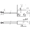 Int.de séc. sans contact magn. Reed Sao=3mm 1NO+1NF, câble 3m PVC - RE11-SA03