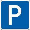 Parkplatzschild ohne Zusatztext, Aluminium RA1, reflektierend, 600x600mm, DIN 67520, nach StVO