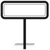 Rohrrahmen, feuerverzinkt, 1m Bodenfreiheit, für Schilderformat 594x210mm Rohrrahmen, feuerverzinkt, 1m Bodenfreiheit, für Schilderformat 594x210mm