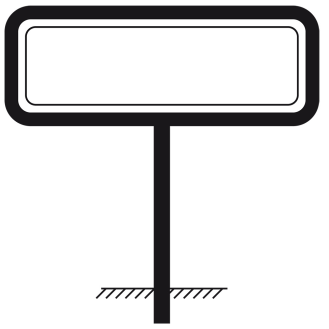 Rohrrahmen, feuerverzinkt, 1m Bodenfreiheit, für Schilderformat 594x210mm-Beschreibung lesen