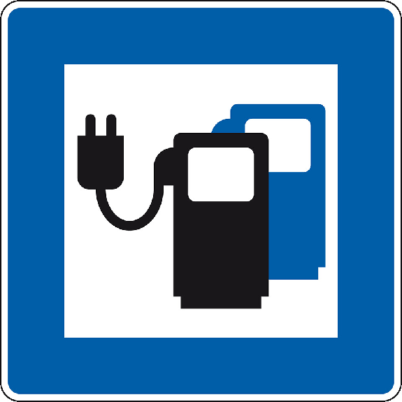 Verkehrszeichen Ladestation Elektrofahrzeuge, Nr.365-65, Aluminium RA2, 600x600mm, DIN 67520-Beschreibung lesen