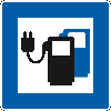 Verkehrszeichen Ladestation Elektrofahrzeuge, Nr.365-65, Aluminium RA2, 600x600mm, DIN 67520