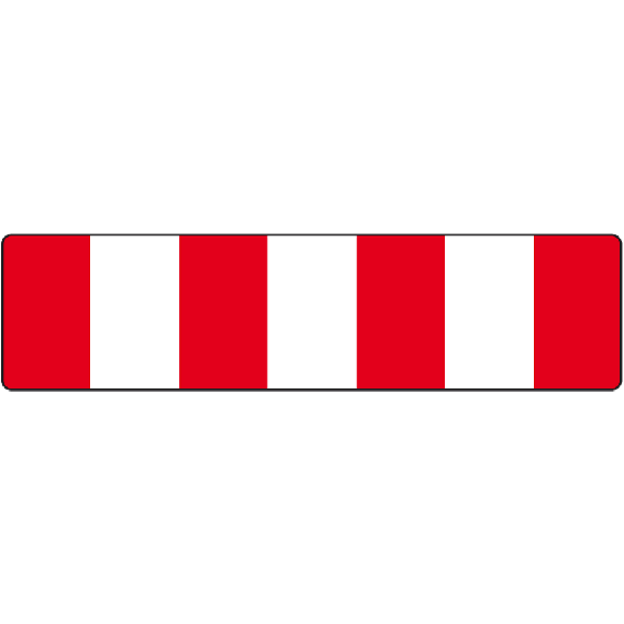 Verkehrszeichen Höhenleitmal, VKZ-Nr.600.30, ES, Wandmontage, Alu RA0, reflektierend, 800x100mm-Beschreibung lesen