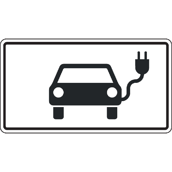 Zusatzzeichen Elektronisch betriebene Fahrzeuge, Nr.1010-66, Aluminium RA0, 231x420mm-Beschreibung lesen