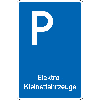 Parkplatzschild E-Kleinstfahrzeuge, Aluminium, spitze Ecken, 400x600mm