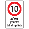 Kombischild 10kmh-Auf dem gesamten Betriebsgel., Aluminium RA0, reflektierend, 600x900mm, DIN 67520