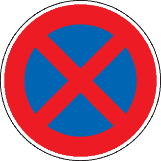 Verkehrszeichen Absolutes Haltverbot, Nr.283, Kunststoff, Ø 400mm-Beschreibung lesen