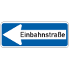 Verkehrszeichen Einbahnstraße, links, Nr.220-10, Aluminium RA0, reflektierend, 800x300mm, DIN 67520
