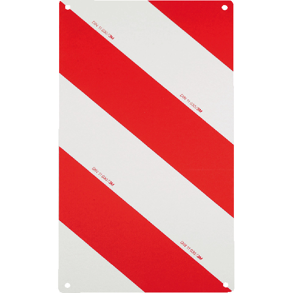 Warntafel Typ B1, für Land- und Forstwirtschaft, rot/weiß schraffiert, Aluminium, retroreflektierend RA1, 564x282mm-Beschreibung lesen