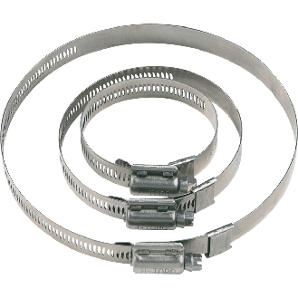 Schneckenschraubenschelle, Edelstahl, Band 16x0,7mm, Spannbereich ca.102-156mm-Beschreibung lesen