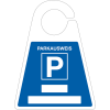 Parkausweis mit Parkplatzzeichen, zum Beschriften, blau, Kunststoff, 120x165mm Parkausweis mit Parkplatzzeichen, zum Beschriften, blau, Kunststoff, 120x165mm