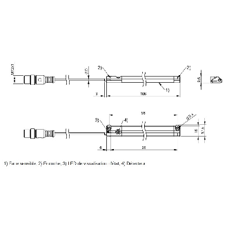 Système de mesure de position magnétique 096mm, 0-10V/4-20mA, IO-Link - BMP 01-EL1PP21A-0096-00-P00,5-S4 (BMP000N)-Lire la description