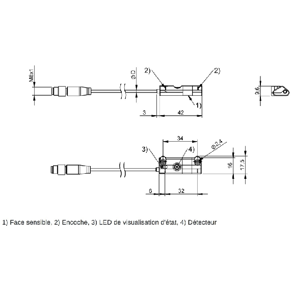 Système de mesure de position magnétique 032mm, 0-10V/4-20mA, IO-Link - BMP 01-EL1PP21A-0032-00-P00,5-S75 (BMP0007)-Lire la description