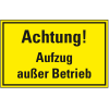 Warnschild Aufzug außer Betrieb, Magnetfolie, 120x200mm